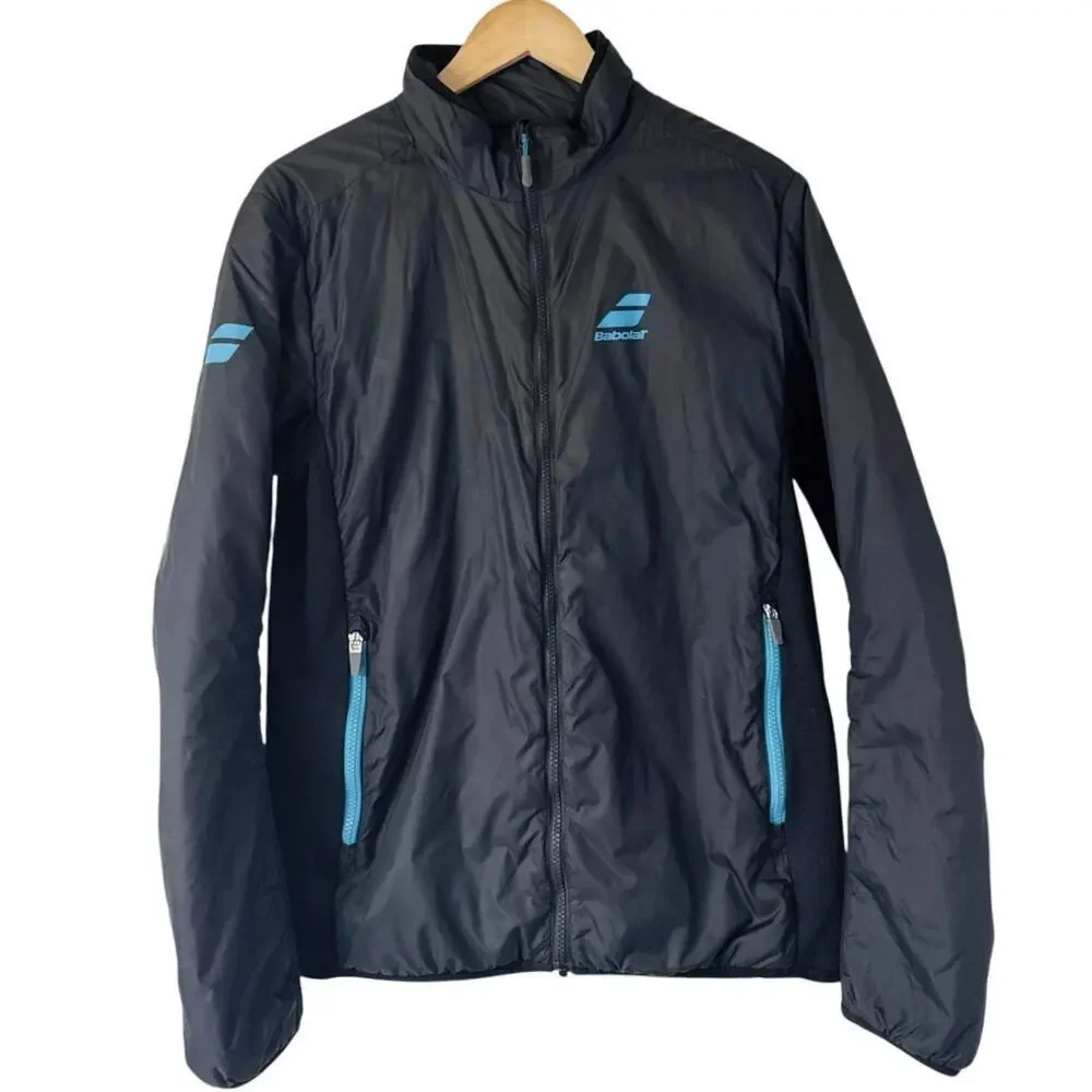 Babolat Men’s Black Padded Primaloft Lightweight Training Jacket / Size M *EUC